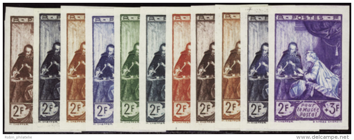 N°753 Musée Postal 11 Essais Dont 3 Multicolores   Qualité:* Cote:1905&euro; - Autres & Non Classés