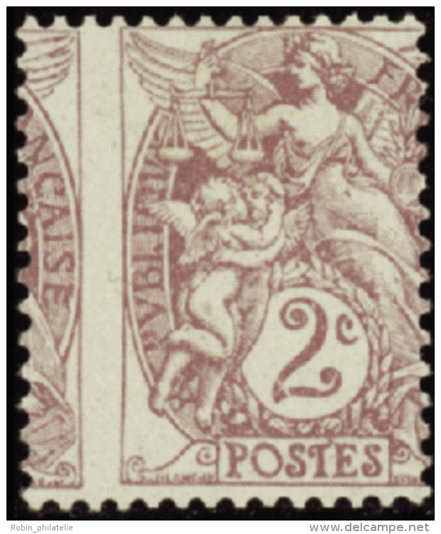 N°108 2c Blanc Type I Piquage à Cheval   Qualité:* Cote:.....&euro; - Other & Unclassified