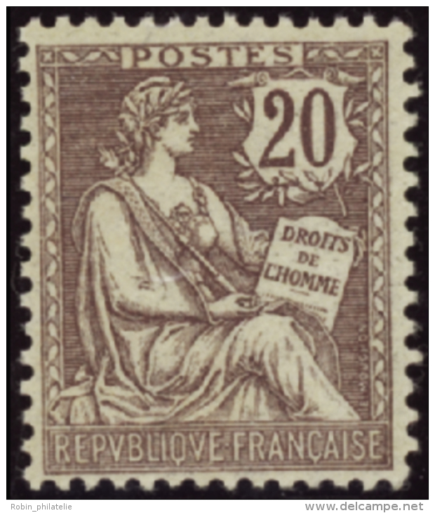 N°126 20c Brun-lilas   Qualité:** Cote:350&euro; - Autres & Non Classés