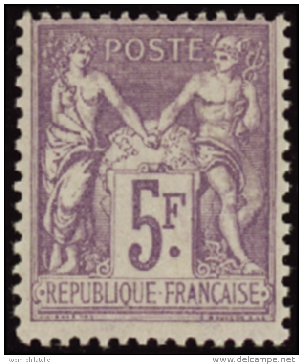 N°95 5f Violet Sur Lilas (quasiment**)   Qualité:* Cote:650&euro; - Autres & Non Classés