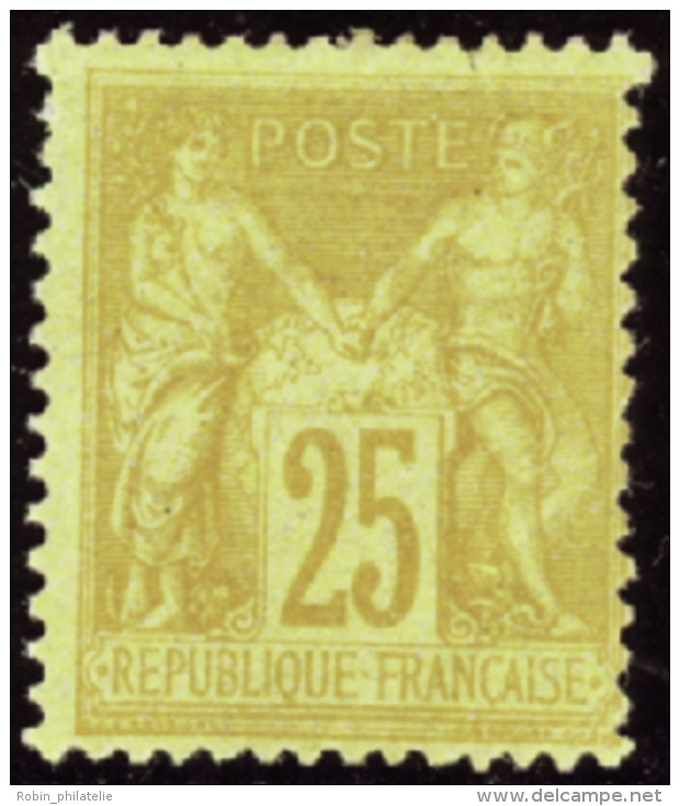 N°92 25c Bistre Sur Jaune   Qualité:* Cote:550&euro; - Altri & Non Classificati