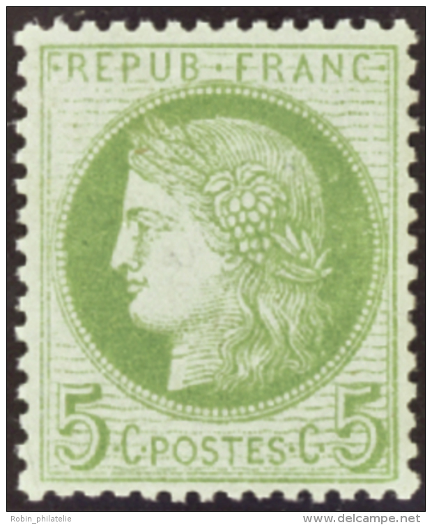 N°53 5c Vert-jaune Sur Azuré   Qualité:* Cote:300&euro; - Altri & Non Classificati