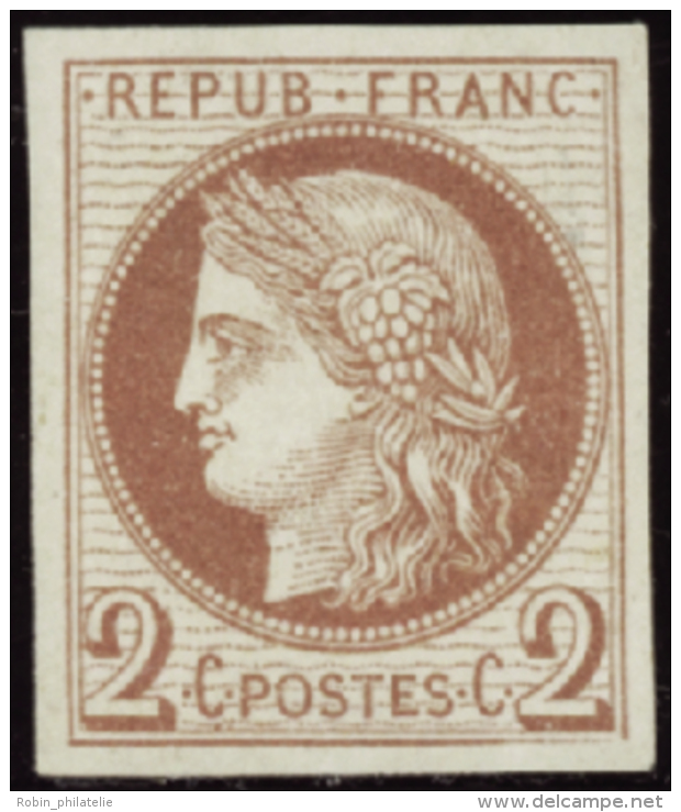 N°51 C 2c Rouge-brun Non Dentelé   Qualité:(*) Cote:475&euro; - Altri & Non Classificati