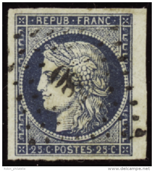 N°4 A 25c Bleu Foncé Bdf TB   Qualité:OBL Cote:70&euro; - Altri & Non Classificati