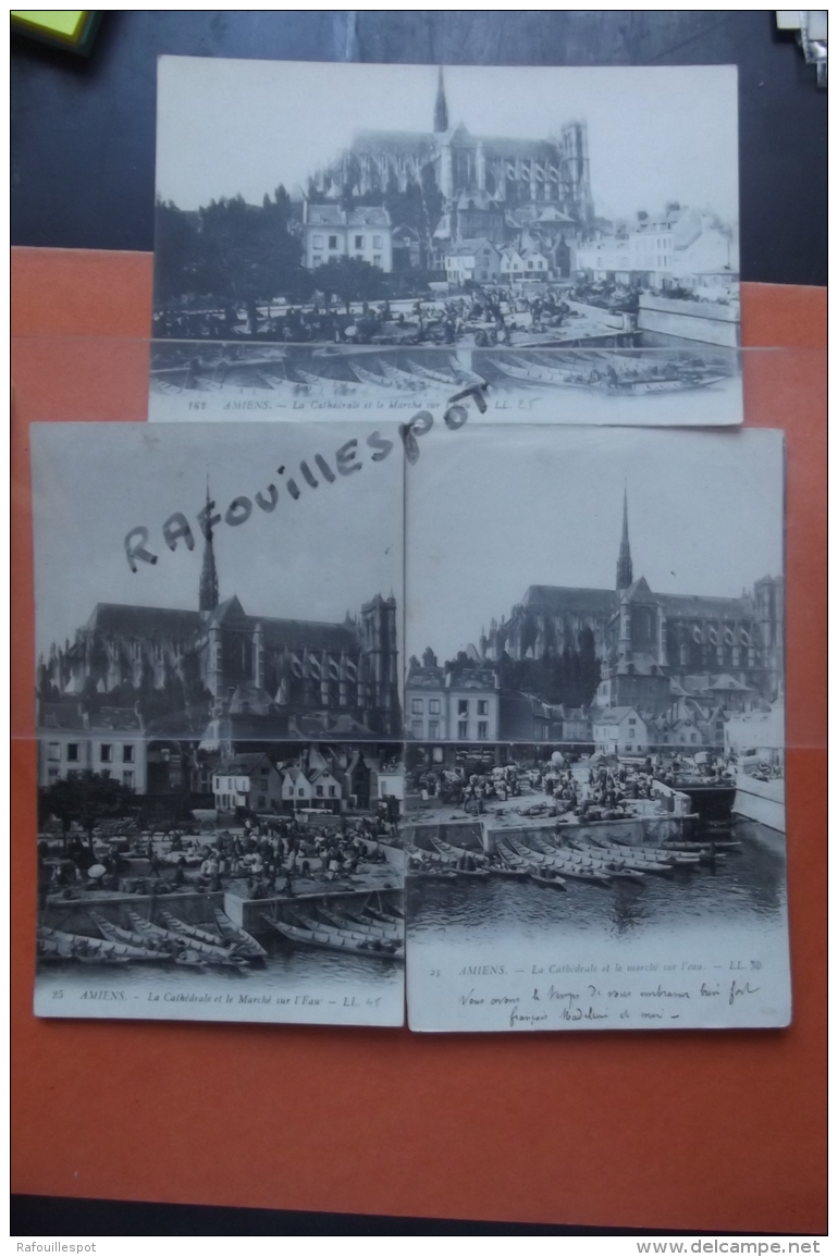 C P Amiens Le Marche Sur L'eau Lot 3 Cartes N162-25-25 - Marktplaatsen