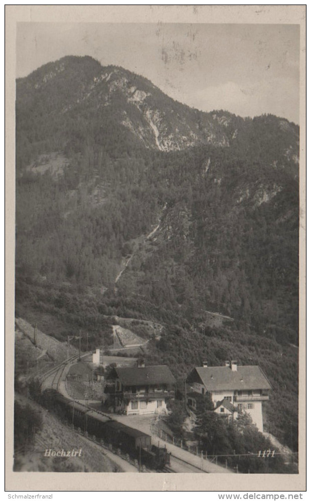 AK Hochzirl Zirl Bahnhof Gasthof ? Eisenbahn Zug Lok Gare Mittenwaldbahn Karwendelbahn Bei Innsbruck Reith Seefeld - Zirl