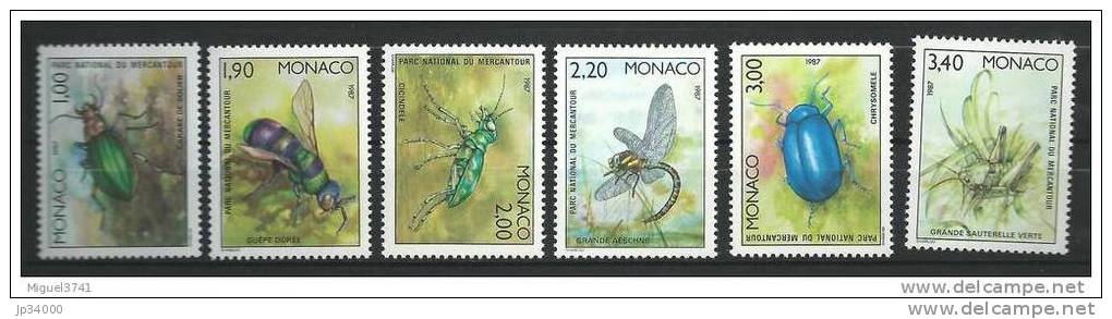 MONACO Insectes, Insectes, Abeilles Yvert 1567/72** MNH - Andere & Zonder Classificatie