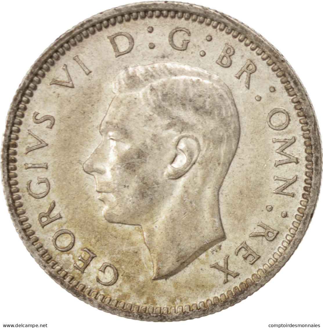 Monnaie, Grande-Bretagne, George VI, 6 Pence, 1944, SUP, Argent, KM:852 - H. 6 Pence