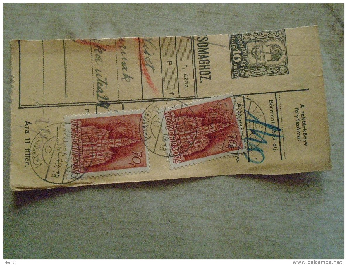 D138756  Hungary  Parcel Post Receipt 1939   VASVÁR - Parcel Post