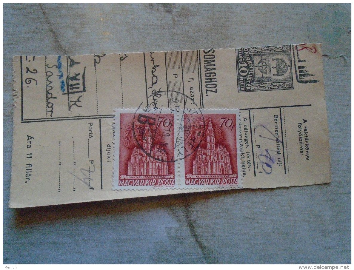 D138777 Hungary  Parcel Post Receipt 1939  KESZTHELY - Colis Postaux