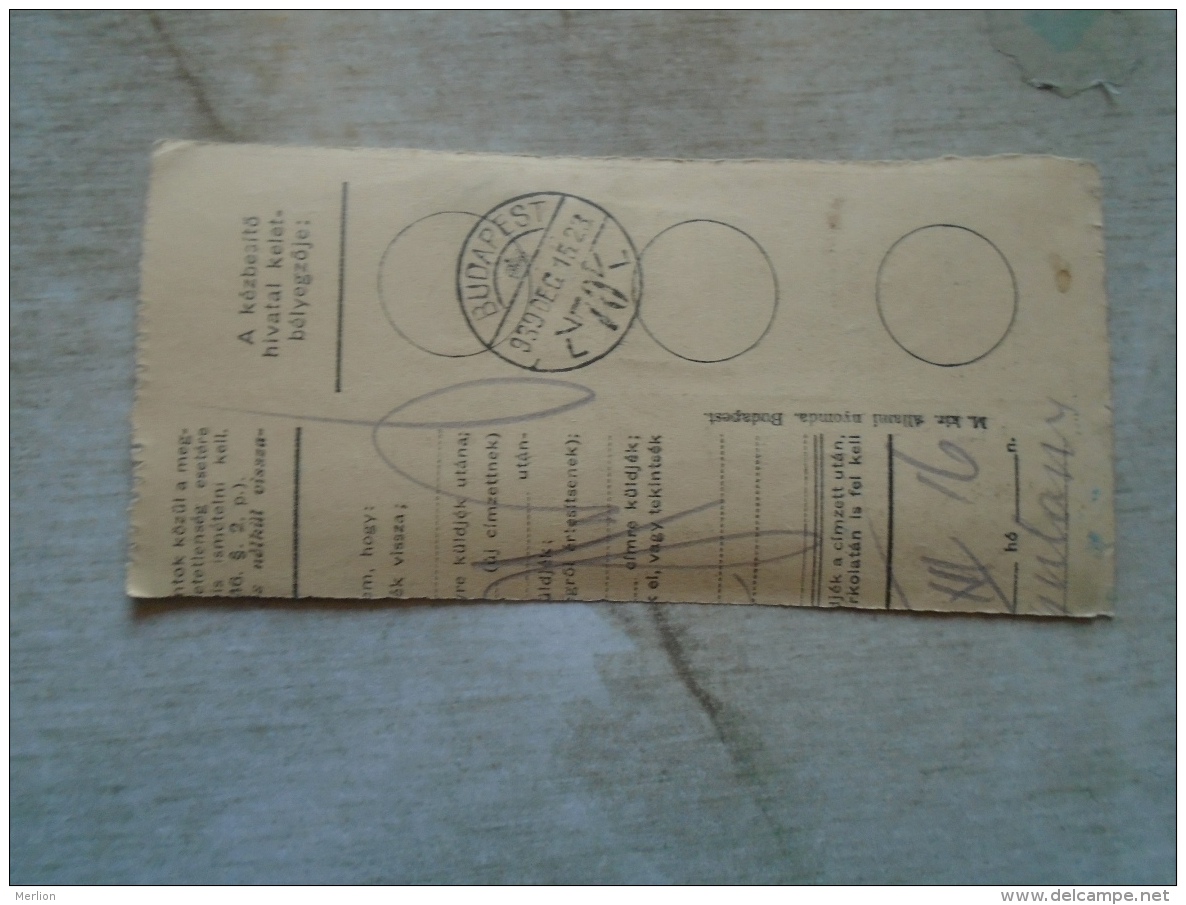 D138784 Hungary  Parcel Post Receipt 1939 - Paketmarken