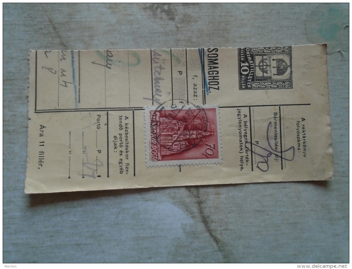D138794 Hungary  Parcel Post Receipt 1939  GYÖR - Colis Postaux