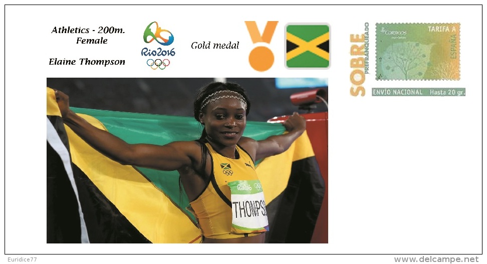 Spain 2016 - Olympic Games Rio 2016 - Gold Medal Athletics Female Jamaica Cover - Otros & Sin Clasificación