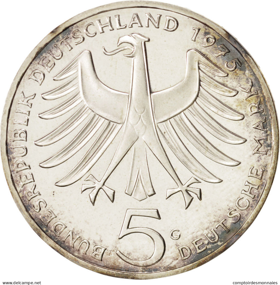 Monnaie, République Fédérale Allemande, 5 Mark, 1975, Karlsruhe, Germany - Commémoratives