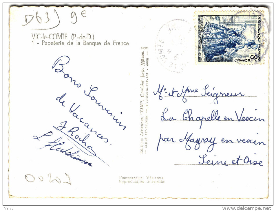 Carte Postale Ancienne De VIC LE COMTE - Vic Le Comte