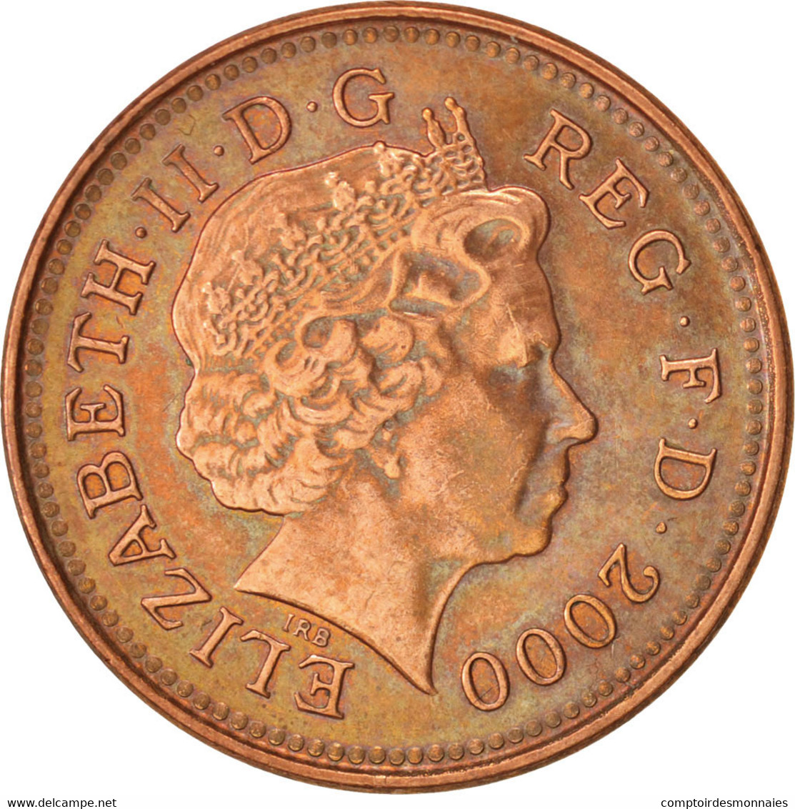 Monnaie, Grande-Bretagne, Elizabeth II, Penny, 2000, SUP, Copper Plated Steel - 1 Penny & 1 New Penny