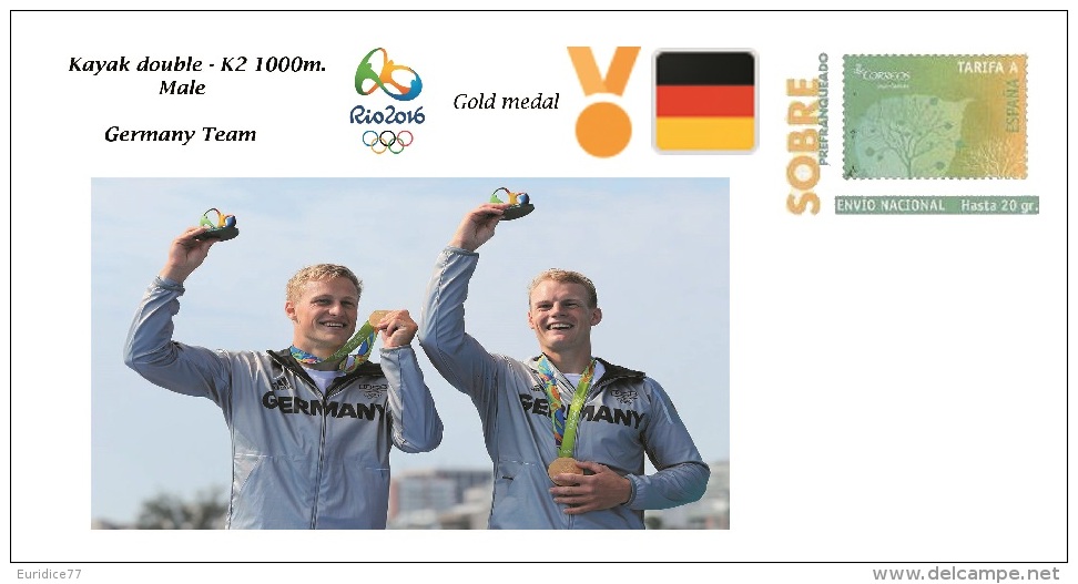 Spain 2016 - Olympic Games Rio 2016 - Gold Medal Kayak Male Germany Cover - Otros & Sin Clasificación