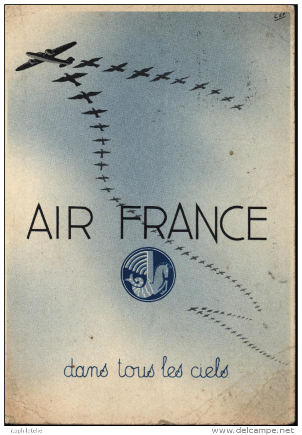 Poste Aérienne Air France Aviation Avion Tarif Jour De L'an Noël Maroc - Poste Aérienne