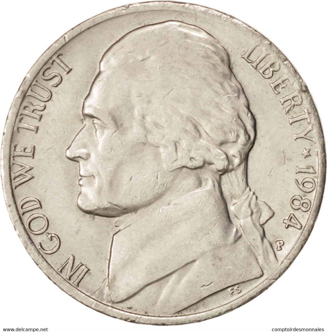 Monnaie, États-Unis, Jefferson Nickel, 5 Cents, 1984, U.S. Mint, Philadelphie - 1938-…: Jefferson