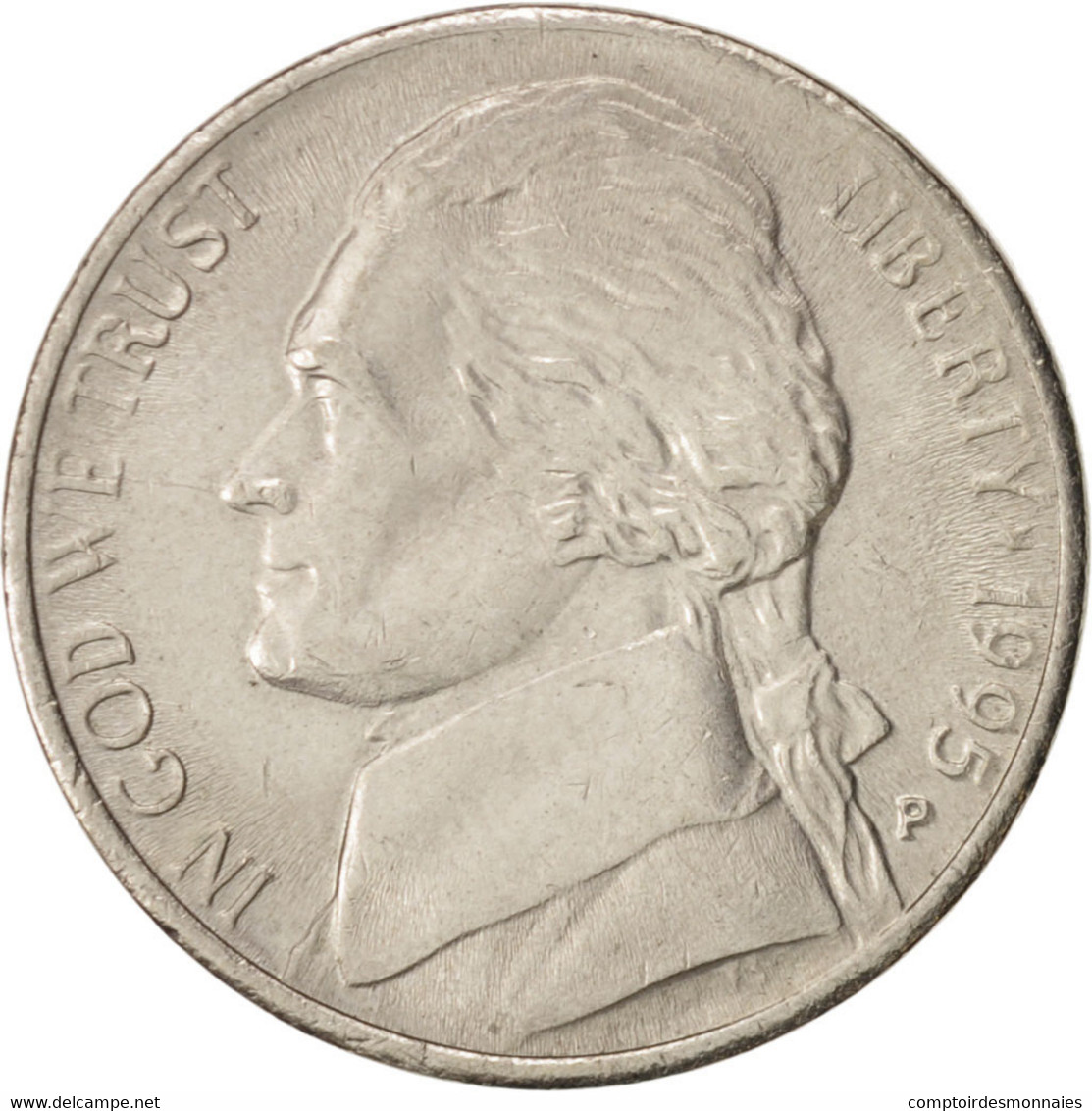 Monnaie, États-Unis, Jefferson Nickel, 5 Cents, 1995, U.S. Mint, Philadelphie - 1938-…: Jefferson