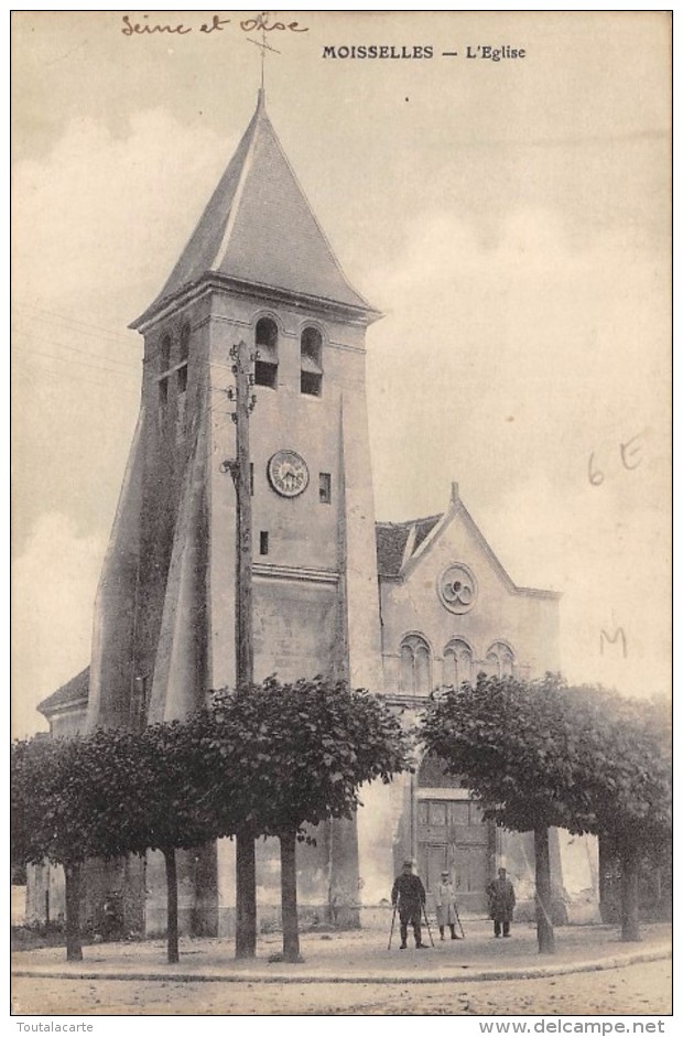 CPA 95 MOISSELLES L EGLISE 1918 - Moisselles