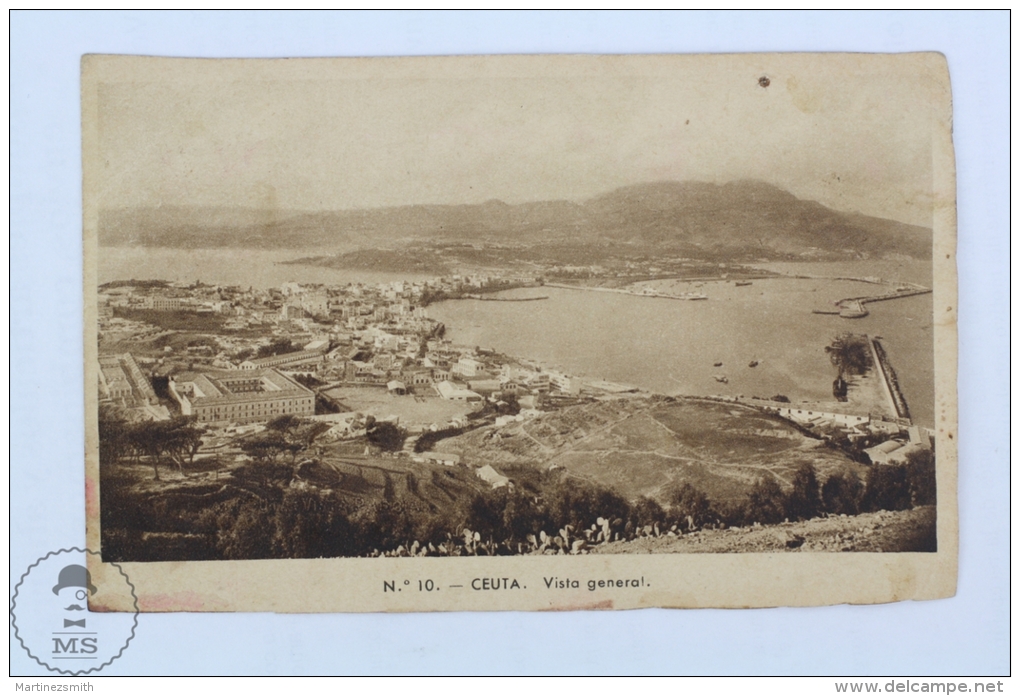 Old Postcard From Ceuta - General View - Ceuta