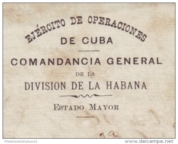 E758 CUBA SPAIN ESPAÑA 1898 INDEPENDENCE WAR DOCUMENTO SOBRE UN PARTE DE GUERRA - Historical Documents