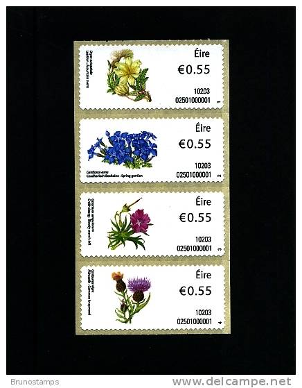 IRELAND/EIRE - 2010  FLOWERS  SELF-ADHESIVE  SET  MINT NH - Neufs