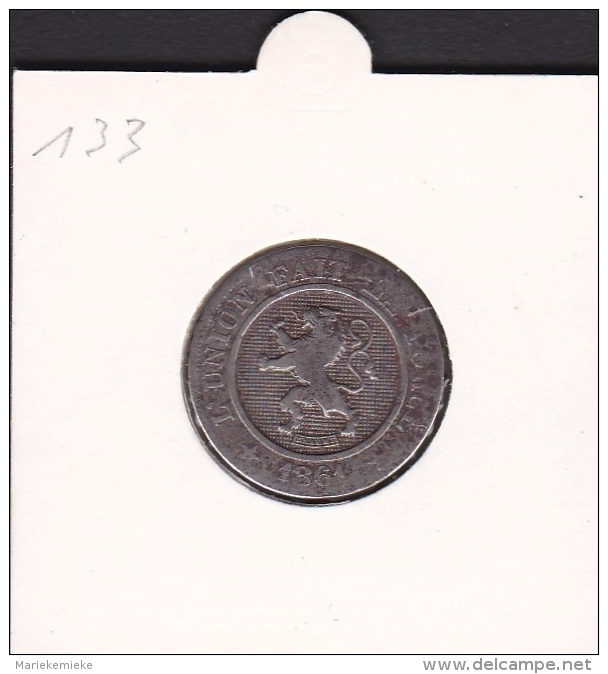 BELGIë LEOPOLD ééN / 10 CENT KOPER-NIKKEL 1861 / MORIN 133 / BELGIQUE LEOPOLD PREMIER / 10 CENT CUIVRE-NICKEL 1861 - 10 Cents