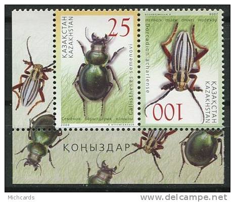 102 KAZAKHSTAN 2008 - Insecte Coleoptere - Neuf Sans Charniere (Yvert 541/42) - Kazakhstan