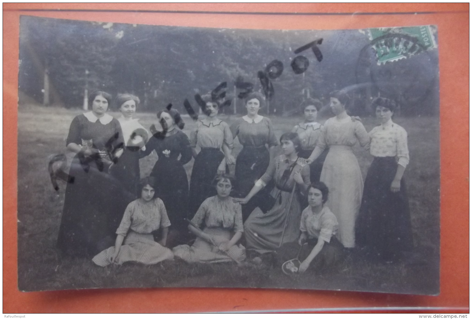 C Photo Rare  Beaumesnil Groupe De Femmes Signe Marie Lienhard - Beaumesnil