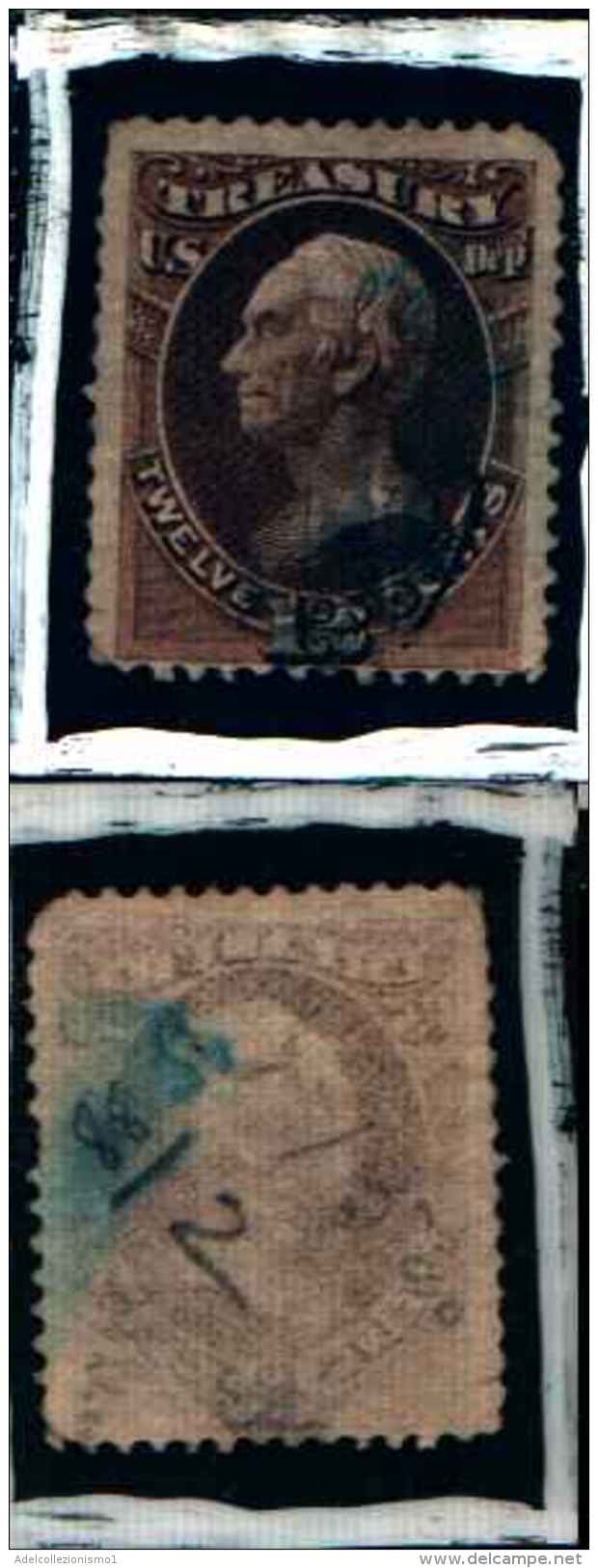 83307) Stati Uniti-1875-francobolli Per Il Tesoro-n.88-- 12c-usato- Cat 5 Euro - Other & Unclassified