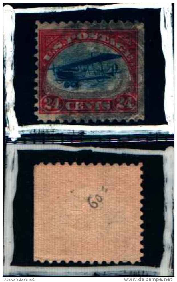 83309) Stati Uniti-1918-posta Aerea-n.3-- 24c-usato- Cat 60 Euro - Andere & Zonder Classificatie