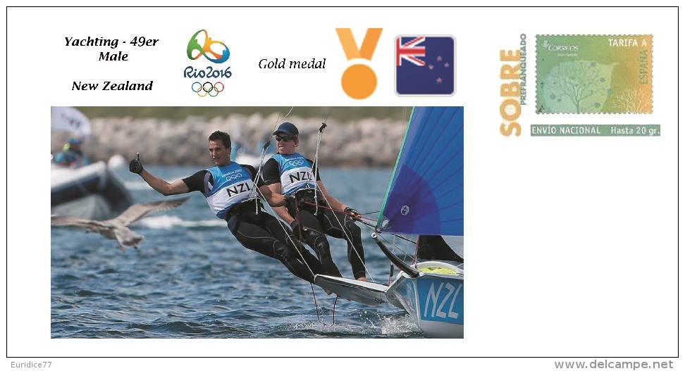 Spain 2016 - Olympic Games Rio 2016 - Gold Medal Yachting Male New Zealand Cover - Otros & Sin Clasificación