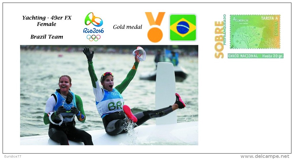 Spain 2016 - Olympic Games Rio 2016 - Gold Medal Yachting Female Brazil Cover - Otros & Sin Clasificación