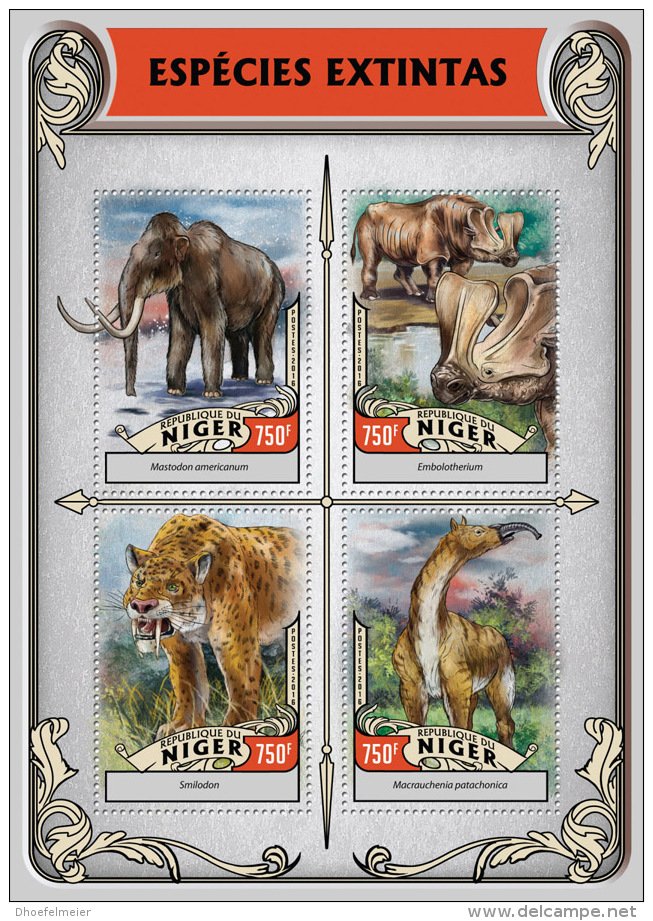 NIGER 2016 ** Extinct Species Ausgestorbene Tiere Animaux éteints M/S - OFFICIAL ISSUE - A1633 - Prehistorics