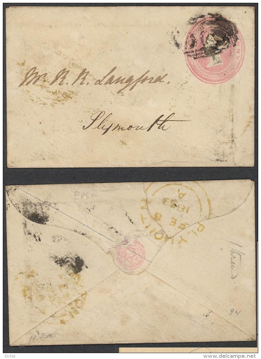 GB, 1850 Envelope 1d Pink, Type I Undated, Fine - Stamped Stationery, Airletters & Aerogrammes