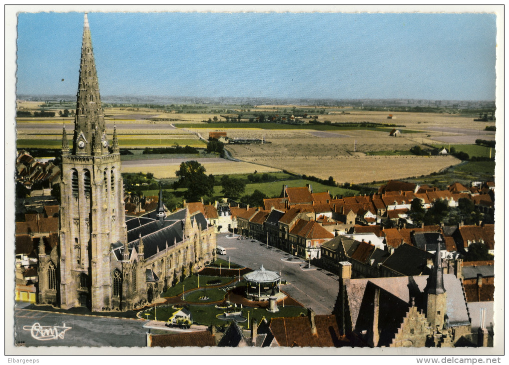 Hondschoote  - L'Eglise Et Le Nouveau Jardin - Hondshoote