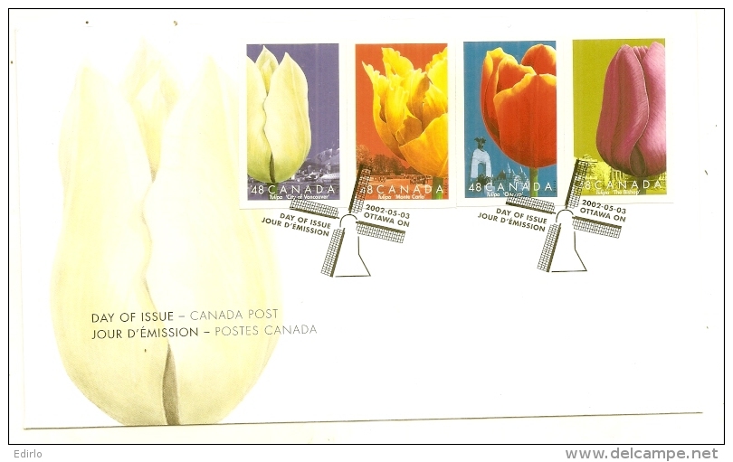 Canada Day Of Issue FDC Tulip  Tulips - 2001-2010