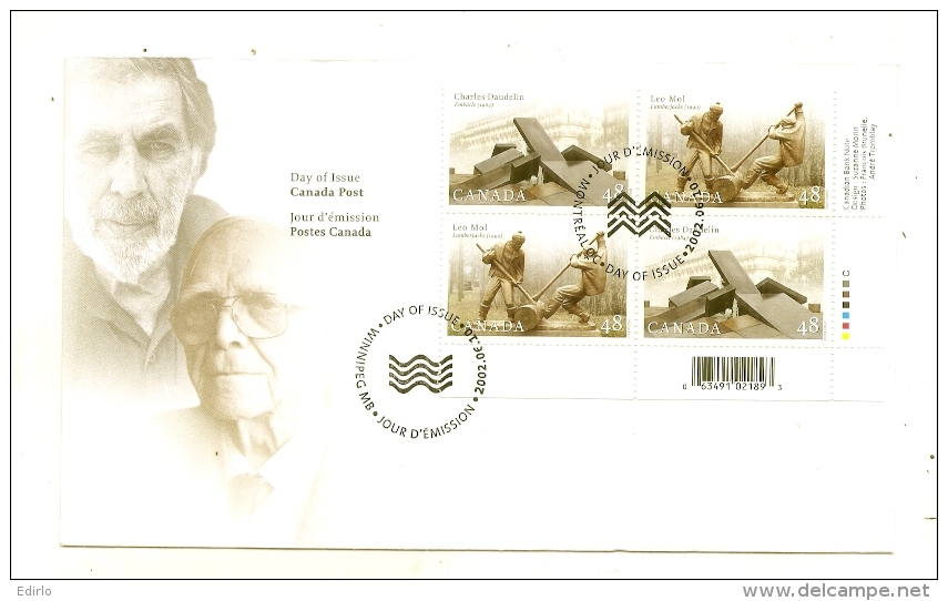 Canada Day Of Issue FDC Lee Mel  Charle Daudelin - 2001-2010