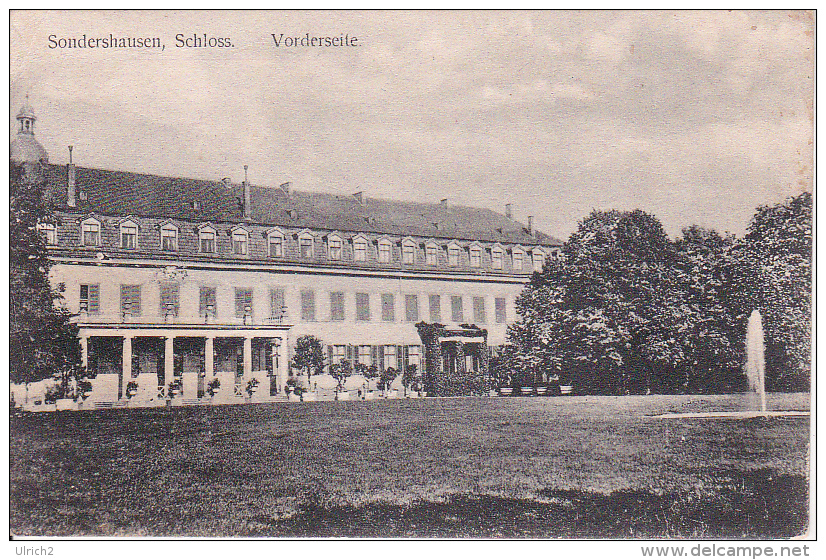 AK Sondershausen - Schloss - Vorderseite - Soldatenkarte - 1912 (24591) - Sondershausen