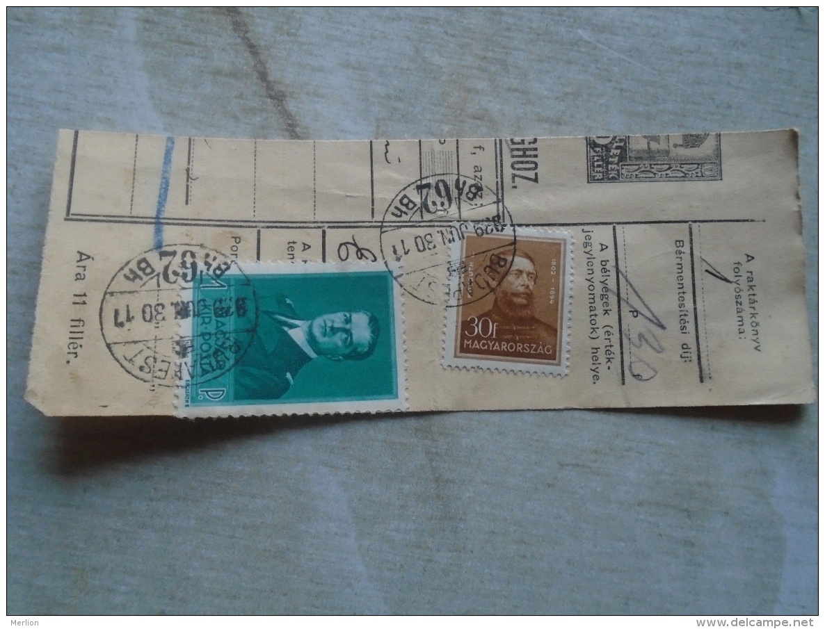 D138870  Hungary  Parcel Post Receipt 1939  Stamp  HORTHY    - VASZAR - Paketmarken