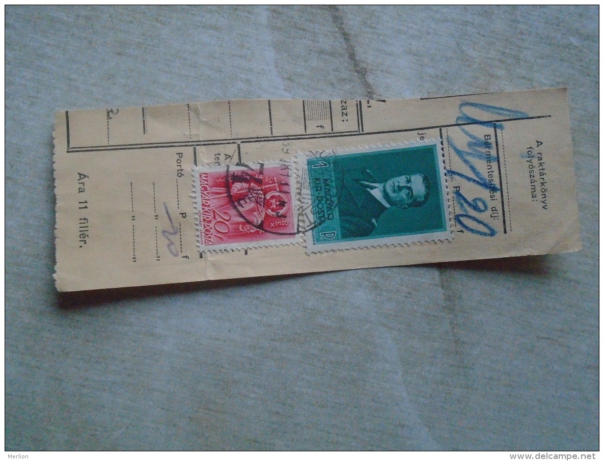 D138880 Hungary  Parcel Post Receipt 1939  Stamp  HORTHY    - Budapest -  MEZÖTÚR - Parcel Post