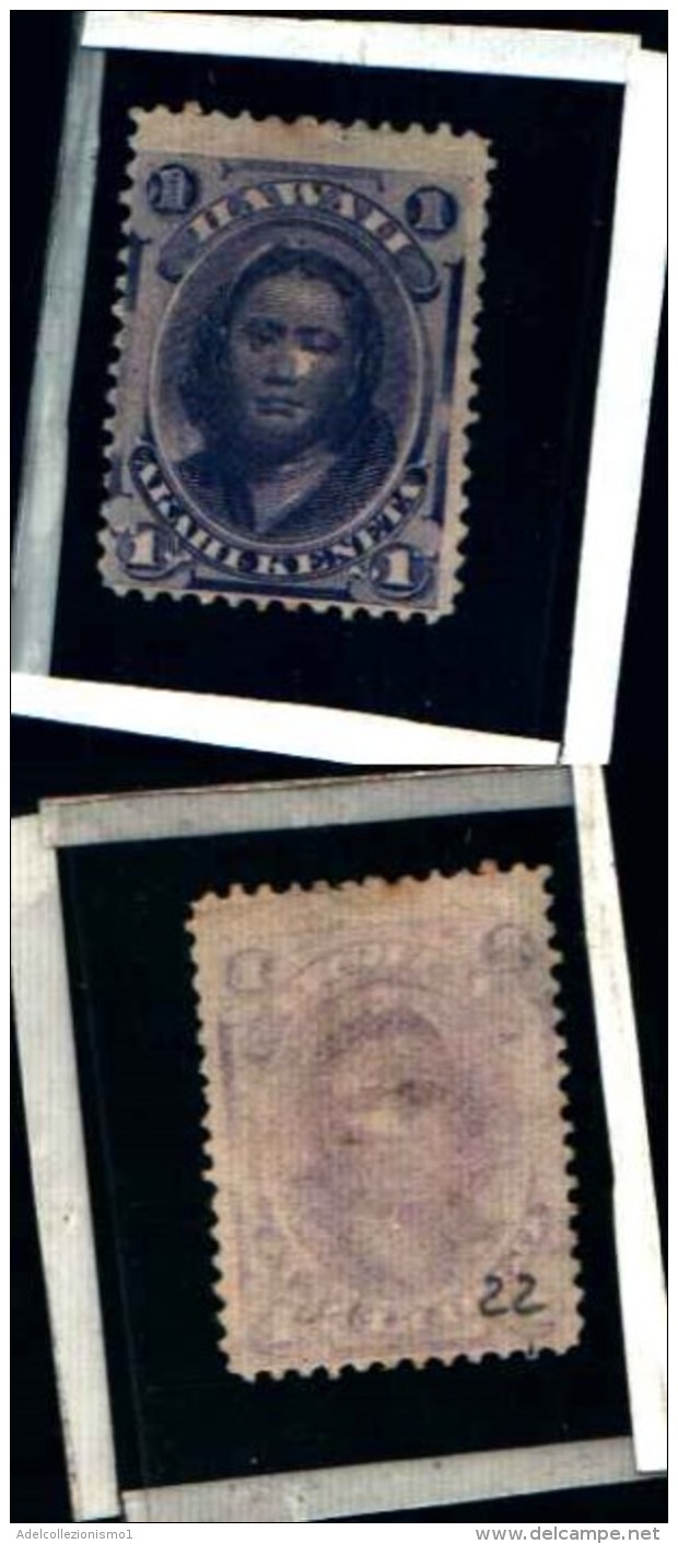 83323) Hawaiii-1864-principessa Kamamalu -n.22- -1c--sg- Cat  10 Euro - Hawaii
