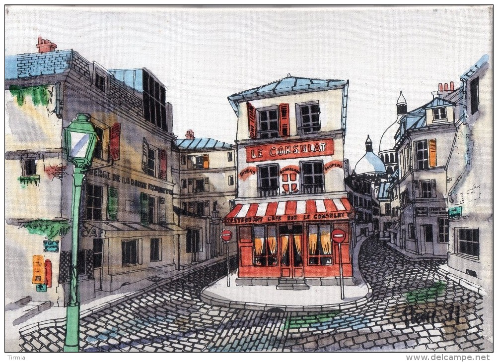 Petit Tableau - Cafe " Le Consulat", La Bonne Franquette   ( Montmartre) - Otros & Sin Clasificación