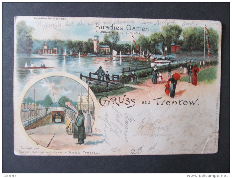 AK BERLIN TREPTOW Litho 1900 //// D*20851 - Treptow