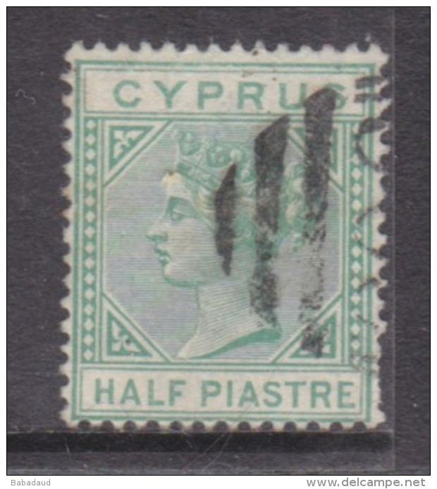 Cyprus, Queen Victoria, 1882, 1/2 Piastre, Emerald-green. Wmk Crown CA,  Used - Chypre (...-1960)