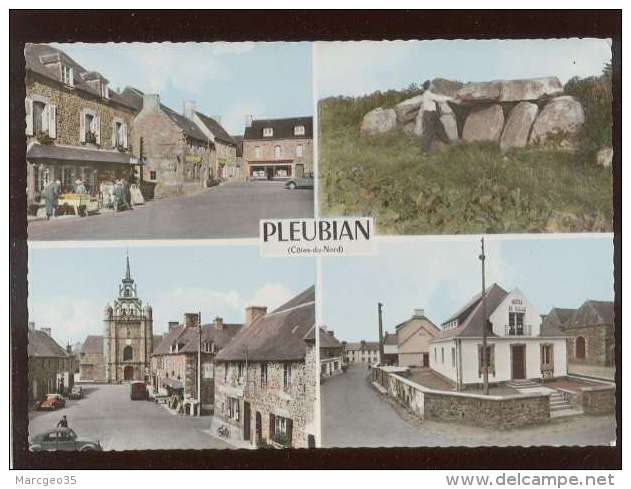 22 Pleubian Multivue 4 Vues édit. Combier N° C4 Dolmen , Mairie , Place De L'église , Bar Baby Foot Dehors - Pleubian