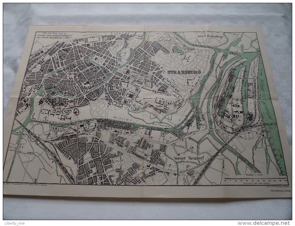 STRASSBURG ( Druk. Fr. Wilh. Ruhfus Dormund ) Mit Ziffernerklärung - Schaal 1/10000 ( Zie Foto´s ) ! - Autres & Non Classés