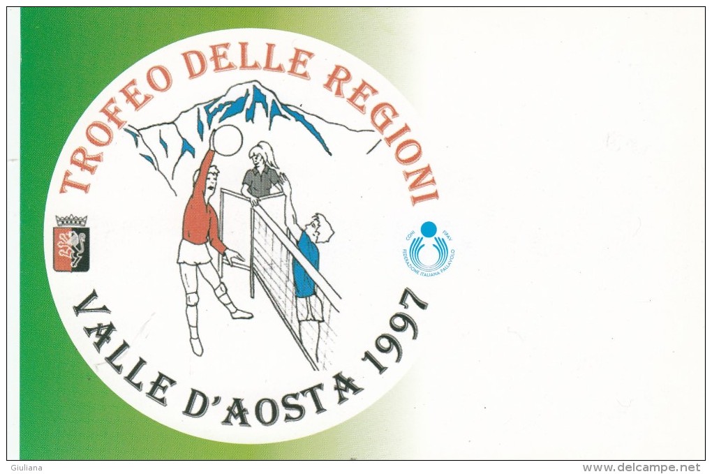 Cartolina Nuova  "Trofeo Delle Regioni Valle D'Aosta 1997" Pallavolo - Voleibol